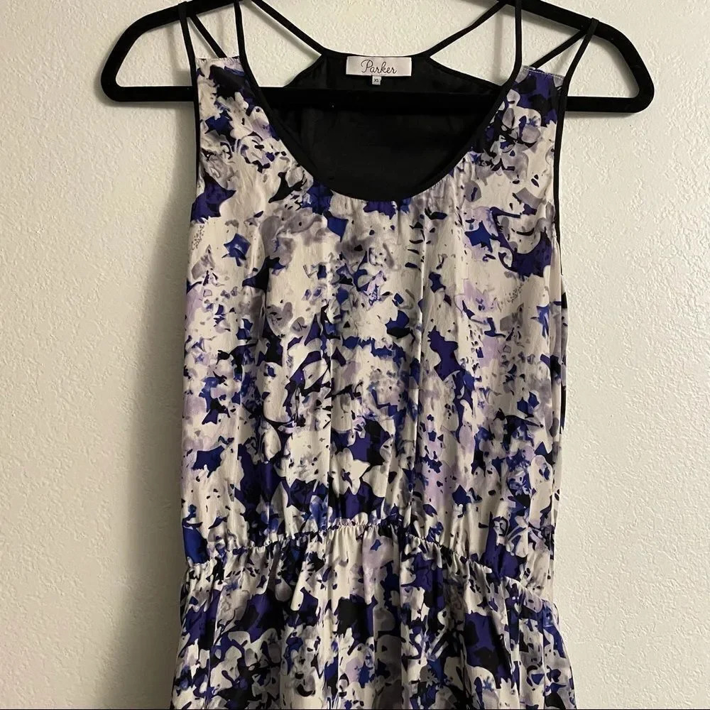 parker floral print slip dress - Picture 3 of 12